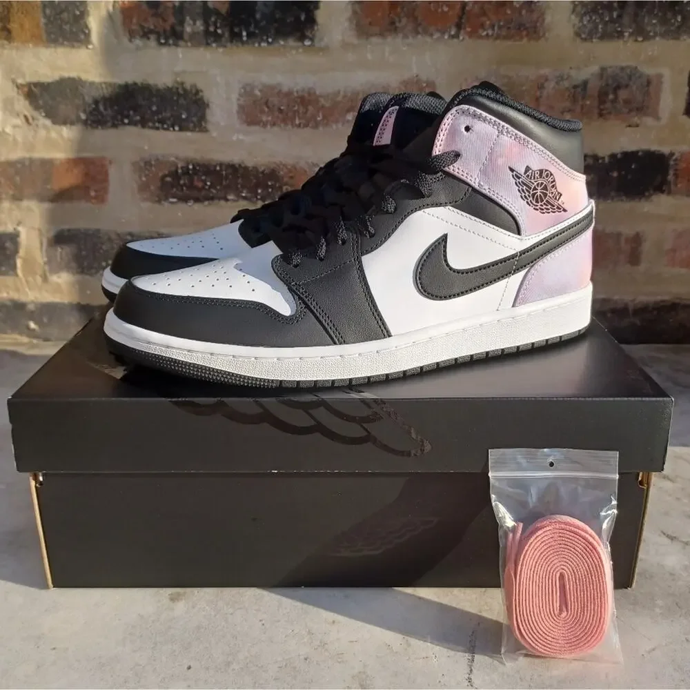 Nike Air Jordan 1 Mid Tie Dye Zen Master  Sneakers Shoes